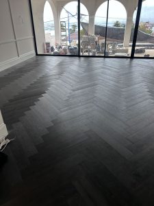 Internal home renovation with parquet flooring