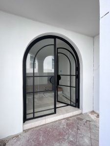 Internal home renovation with new steel arched doors
